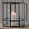 Birdcage Style Metal and Glass Lantern