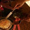 Recycled Brass Blossom Cake Serving Set