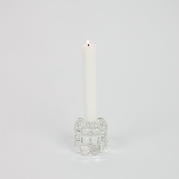 Bobble Glass Hybrid Dinner Candle or Tealight Holder