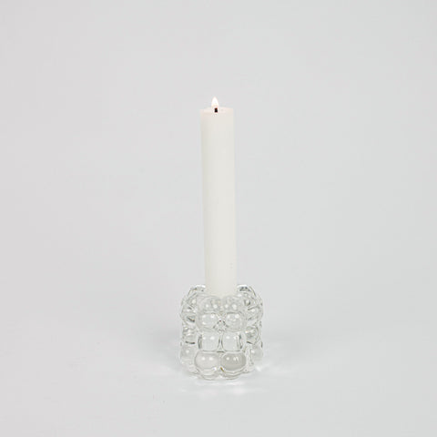 Bobble Glass Hybrid Dinner Candle or Tealight Holder