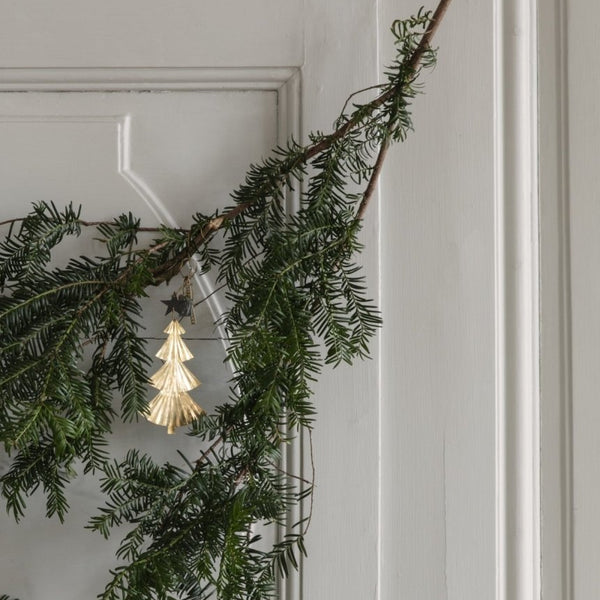 Brass Christmas Tree Hanging Decoration - Walther & Co