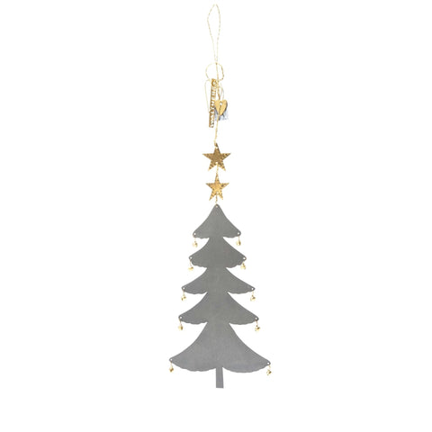 Brass Christmas Tree with Bells Hanging Decoration - Walther & Co