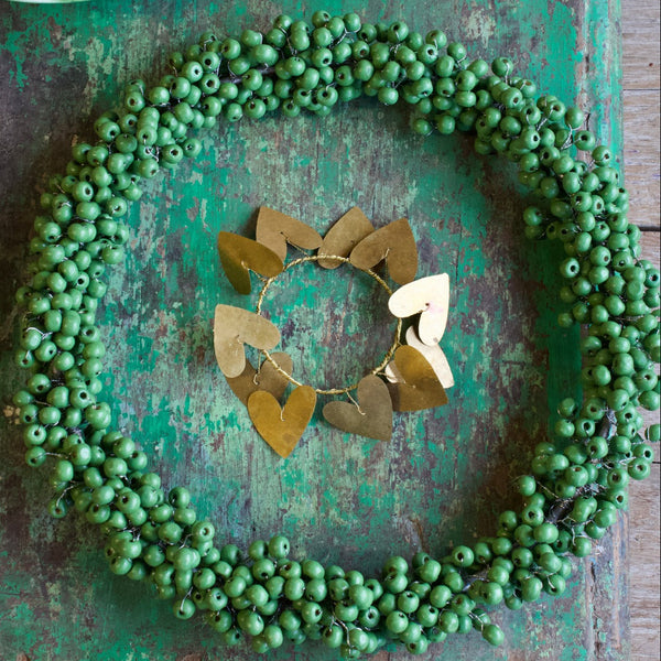 Brass Heart Napkin Ring - Set of Four