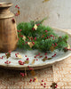 Brass Oak Leaf and Red Berries Garland