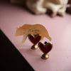 Brass Red Heart Card Holder or Place Name Holder