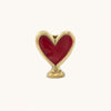 Brass Red Heart Card Holder or Place Name Holder