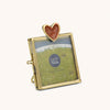 Brass Red Heart Mini Photo Frame