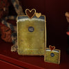 Brass Red Heart Mini Photo Frame