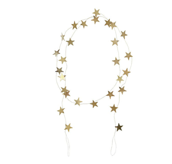 Brass Stars Garland Medium