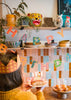 Bright Happy Birthday Sewn Paper Garland by East End Press