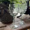 Sea Green Glass Bubble Wine Glass - Set of Four