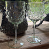 Sea Green Glass Bubble Wine Glass - Set of Four