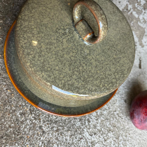 Stoneware Butter or Cheese Dish