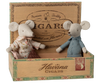 Maileg Grandma and Grandpa Mice in Cigarbox