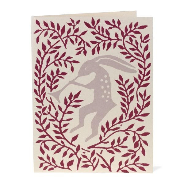 Dancing Hare Card - Cambridge Imprint