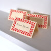 Cambridge Imprint Place Cards - Pack of Twelve - Tomato