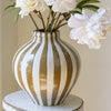 Camel Stripe Bulbous Vase