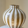 Camel Stripe Bulbous Vase