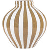 Camel Stripe Bulbous Vase