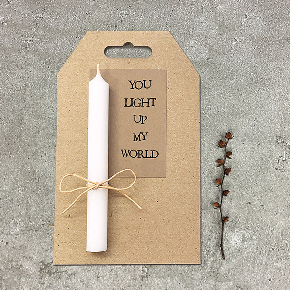 Candle Card - You Light Up My World