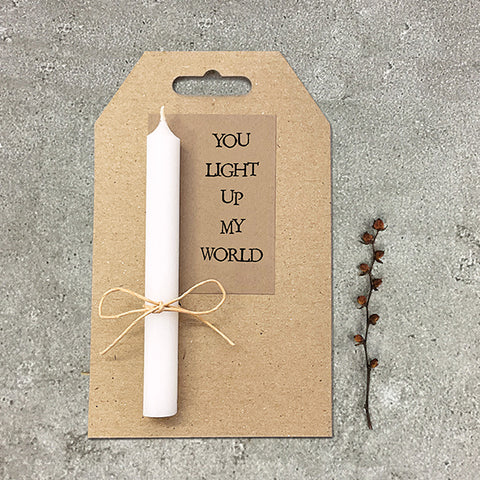 Candle Card - You Light Up My World