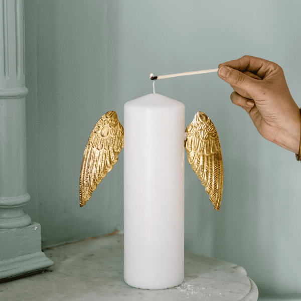 Brass Candle Decoration - Wings - Boncoeurs﻿