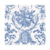 Caspari Cocktail Napkins Romantic Toile Blue