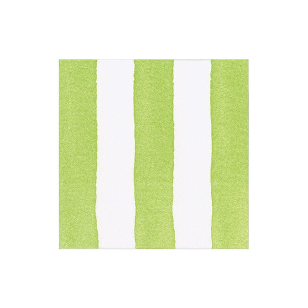 Caspari Luncheon Napkins Cafe Stripe - Lime