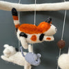 Handmade Felt Cats Mobile - Fairtrade﻿