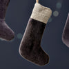 Set of Three Mini Velvet Stockings - Charcoal