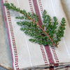 Cherry Red Stripe Cotton Napkin - Set of Four