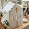 Ceramic House & Church Tealight Holders - Cream