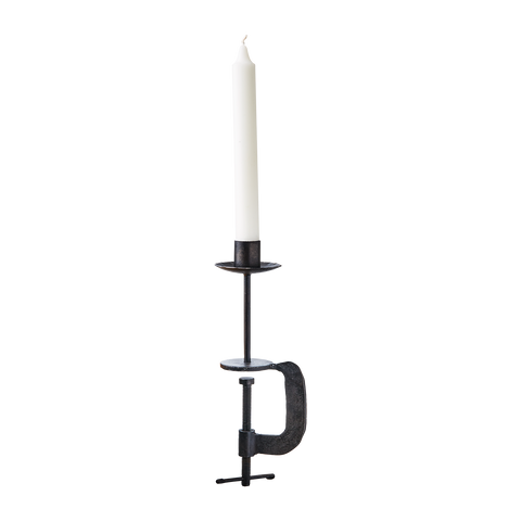Cast Iron Clamp Candle Holder for Dinner Candle﻿