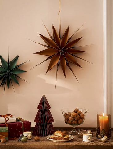 Foldable Cotton Paper Star - 60cm - Nutmeg