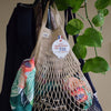 Classic French String Market Bag - Regular Size - Short Handles Mushroom Beige Mastic Filt France