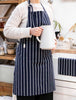 Classic Navy Stripe Cotton Apron