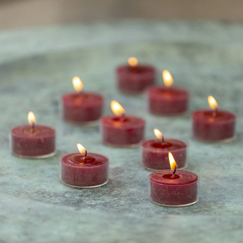 Clear Cup Tealight - Plum