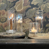 Clear Glass Cylindrical Candle Stand