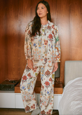Cornucopia Ivory Poplin Pyjama Set - One Hundred Stars