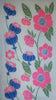 Hand-Printed Large Organic Cotton Rectangular Scarf - Poppy Pastel