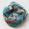Hand-Printed Large Organic Cotton Square Scarf - Diego Orange by Les Belles Vagabonds in France