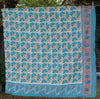 Hand-Printed Large Organic Cotton Square Scarf - Diego Orange