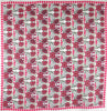 Les Belles Vagabonds Hand-Printed Large Organic Cotton Square Scarf - Hawaii Fuchsia