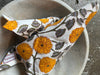 Cotton Block-Printed Marigold Napkin - Set of Four