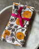 Cotton Block-Printed Marigold Napkin - Set of Four