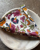 Cotton Block-Printed Pop Thistle Napkin - Set of Four