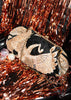 Large Quilted Velvet Kiss Lock Bag - Crane Black - One Hundred Stars