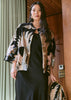 Large Quilted Velvet Kiss Lock Bag - Crane Black - One Hundred Stars