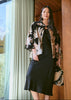 Large Quilted Velvet Kiss Lock Bag - Crane Black - One Hundred Stars