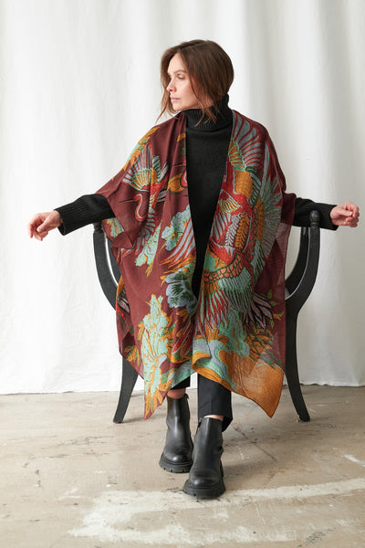 Crane Brown Wool Throwover - One Hundred Stars